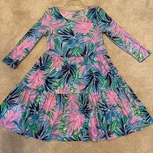 Lilly Pulitzer Pink and Green Long Sleeve Sundress
